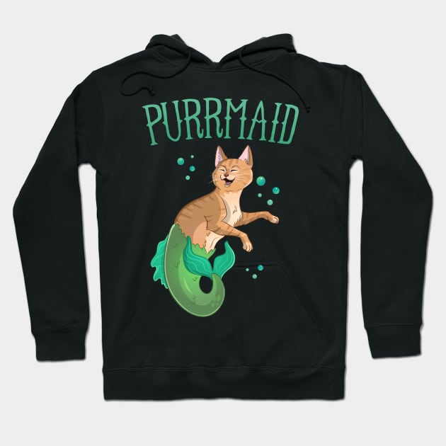 Purrmaid Mermaid Cat Hoodie by Eugenex